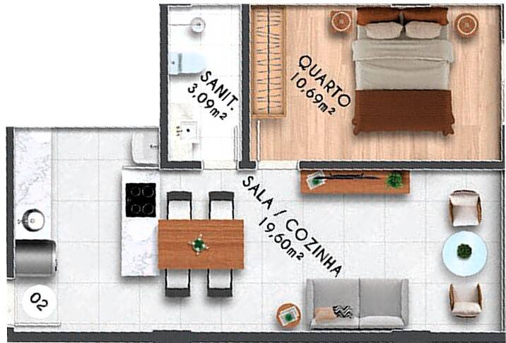 Apartamento à venda com 1 quarto, 29m² - Foto 16